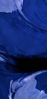 Deep blue abstract art wallpaper for phones.