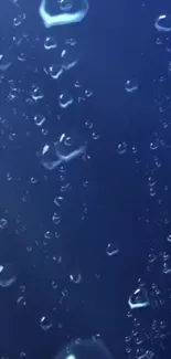 Mobile wallpaper with dark blue bubbles."}