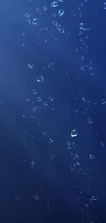 Deep blue wallpaper with bubbles