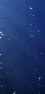 Deep blue wallpaper with calming water bubbles.
