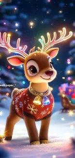 Deer Reindeer Fictional Character Live Wallpaper