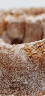 Close-up image of a sugary donut.