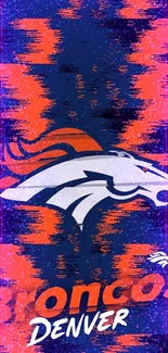 Denver Broncos mobile wallpaper with vibrant logo and colors.