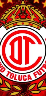 Deportivo Toluca Futbol Club emblem with crown and stars.