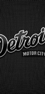 Detroit Motor City wallpaper with black background and sleek design.