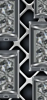 Sleek diamond pattern phone wallpaper with a modern design.