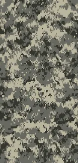 Digital camouflage pattern wallpaper in green tones.