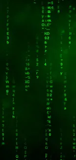 Matrix-inspired digital code wallpaper with cascading green numbers.