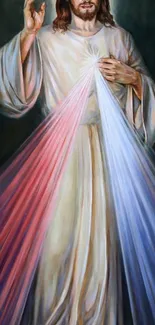 Divine Mercy wallpaper with soft, radiant light.