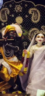 Radha Krishna divine wallpaper for mobile