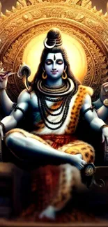 Mobile wallpaper of divine temple art with intricate spiritual designs.