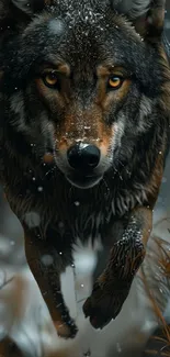 Dog Plant Snow Live Wallpaper