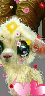 Dog Yellow Pink Live Wallpaper