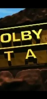 Dolby Digital logo over rocky background.