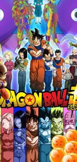 Dragon Ball Super anime characters in a vibrant collage.