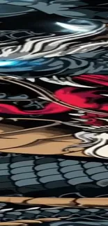 Anime-style dragon with dynamic colors.