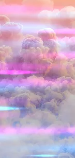 Dreamy pastel cloudscape wallpaper for mobile phone.