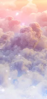 Dreamy pastel cloudscape with ethereal glow.