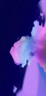 Abstract galaxy wallpaper with purple and pink clouds.