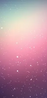 Dreamy gradient wallpaper with stars and pink to purple hues.