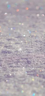 Lavender pastel wallpaper with bokeh glitter effect, perfect for mobile screens.