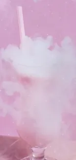 Dreamy pink smoke mobile wallpaper.