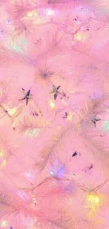 Dreamy pink wallpaper with stars and soft colors.