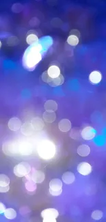 Dreamy purple bokeh wallpaper with soft light circles.