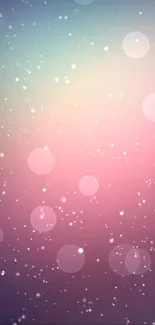 Dreamy gradient wallpaper with sparkles in soft pastel colors.