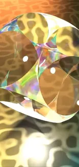 Abstract mobile wallpaper with dynamic shapes.