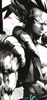 Anime character posing boldly in dynamic art style.