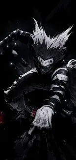 Dynamic anime character on a dark background.