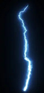 Bright blue lightning bolt on a dark background, creating a dynamic visual effect.