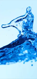 Dynamic blue water splash mobile wallpaper.