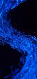 Flowing blue water creating abstract design on mobile wallpaper.