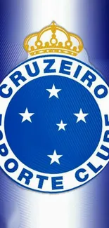 Cruzeiro Esporte Clube emblem with blue background.