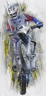 Exciting dirt bike jump wallpaper with dynamic style and energy.