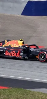 Exciting Formula 1 car on a racetrack, showcasing speed and performance.