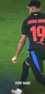 Action shot of a football player on the field.