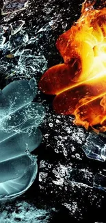 Dynamic mobile wallpaper of ice and fire elements.