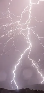 Electrifying lightning storm lighting up the night sky with vibrant flashes.