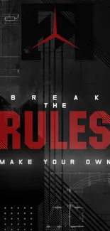 Bold black and red typography motivational wallpaper.