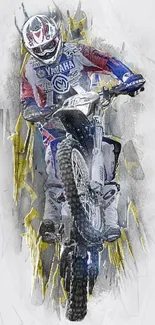 Dynamic motorbike wallpaper with gray tones.