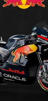 Red Bull motorcycle racing wallpaper with a sleek design.
