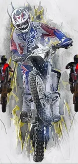 Artistic depiction of a motorcycle stunt, perfect for wallpaper.