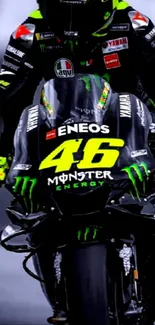 Motorcycle racing wallpaper with vibrant design and dynamic energy.