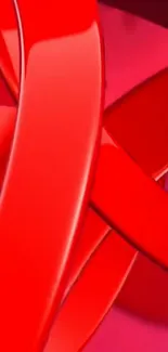 Dynamic red abstract wallpaper with sleek curves.