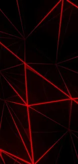 Dynamic red lines on a black background, geometric and modern design.