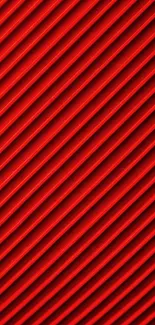 Vibrant red wallpaper with dynamic diagonal lines for mobile.