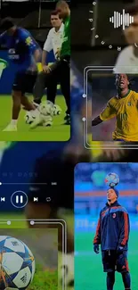 Compilation of soccer players in action with dynamic highlights.